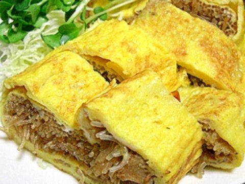 豚エキスたっぷり！春巻きどりの卵焼き巻き